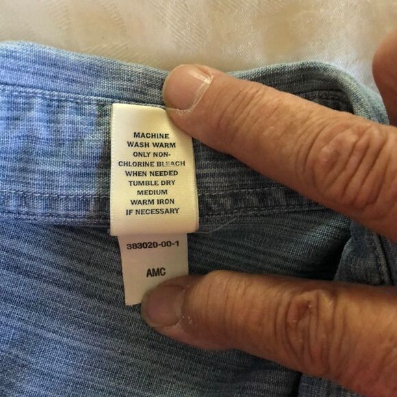 Gap Factory Short Sleeve Denim Shirt Size L EUC - Picture 4 of 5